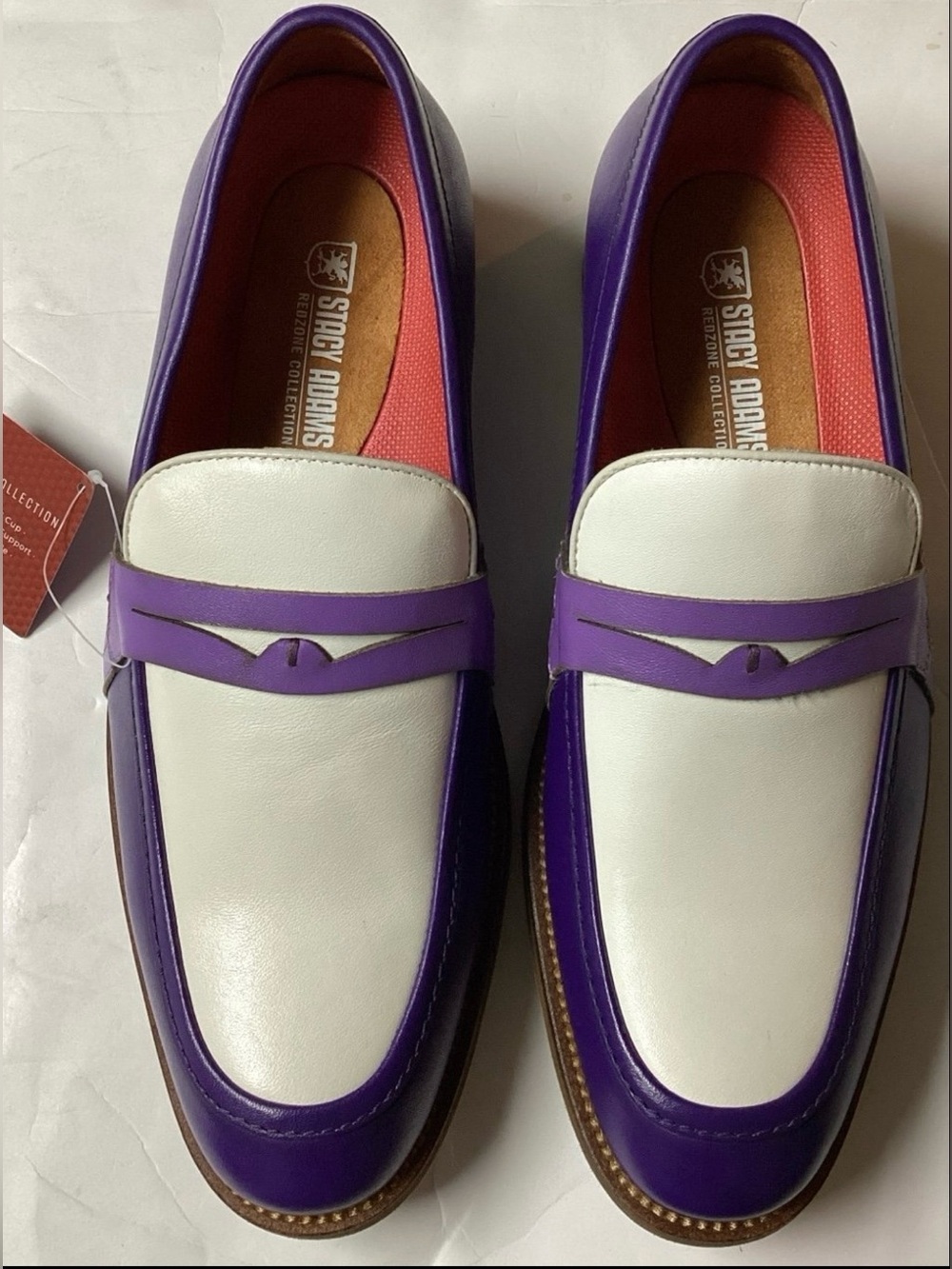 Stacy Adams Men's Prichard Penny Slip on/ color: Purple Multi/ size: 7M